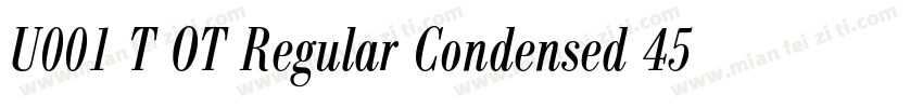 U001 T OT Regular Condensed 45991字体转换